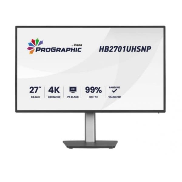 Monitor iiyama 27" ProGraphic HB2701UHSNP-B1 4K UHD 60Hz IPS Black 2.0 HDMI DisplayPort USB-C