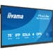 iiyama TE7512MIS-B4AG ecrã de sinalização Design de quiosque 190,5 cm (75") LCD Wi-Fi 400 cd/m² 4K Ultra HD Preto Ecrã táctil Processador built-in Android 24/7