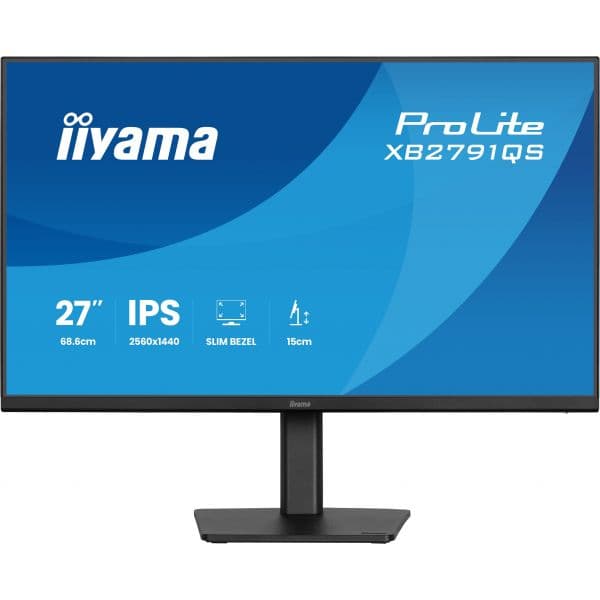 Monitor iiyama 27" XB2791QS-B1 QHD 75Hz IPS 1ms Adaptive Sync Sem Margens