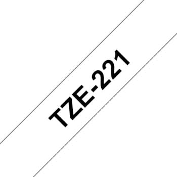 Fita Laminada 9mmx8mts Branco/Preto