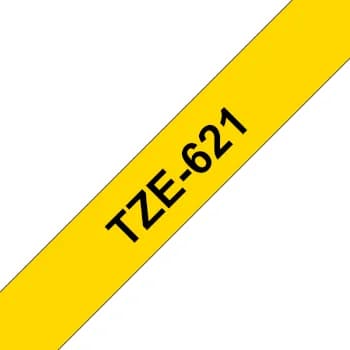 Fita Laminada 9mmx8mts Amarelo/Preto
