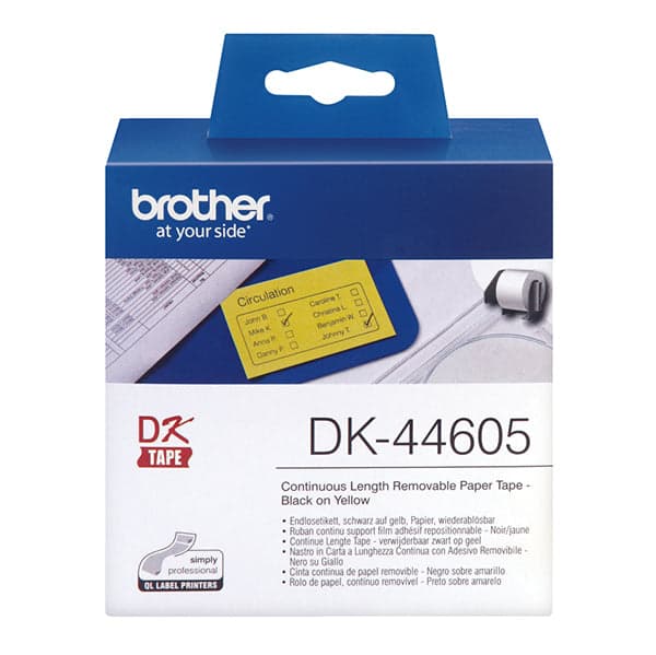 Brother DK-44605 etiqueta para impressão Amarelo