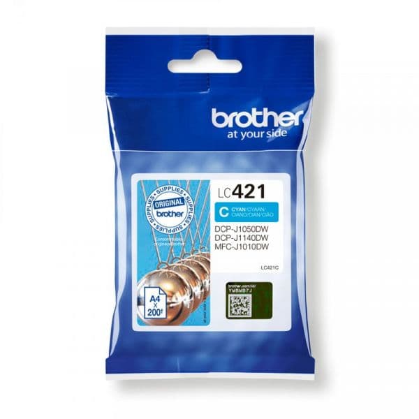 Tinteiro Brother LC421C Azul 200 Pág.