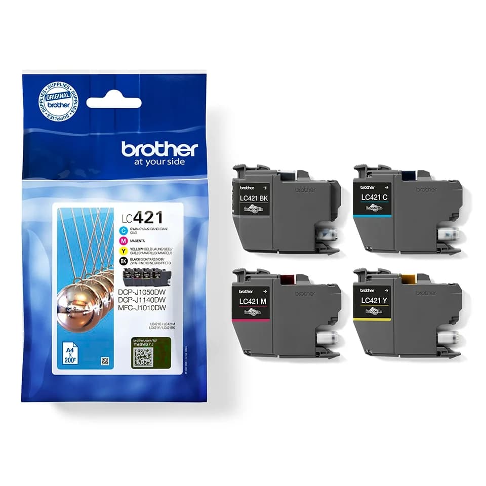 Tinteiro Pack Brother LC421VAL 4 Cores 200 Pág.