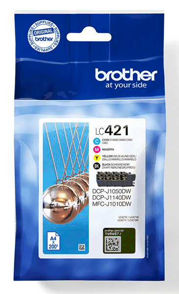 Tinteiro Pack Brother LC421VAL 4 Cores 200 Pág.