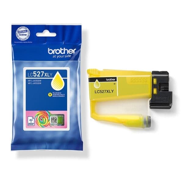 Tinteiro Brother Cartucho de Tinta LC527XLY Amarelo