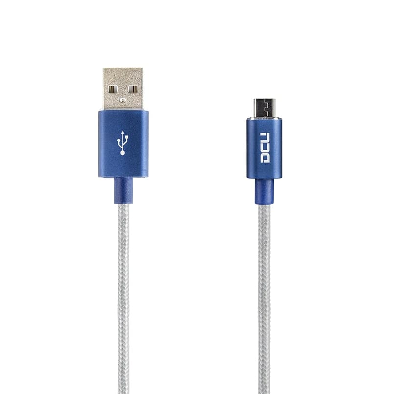 Cabo USB “A” Macho / Micro USB “B” Macho 1mt Cinza Algodão