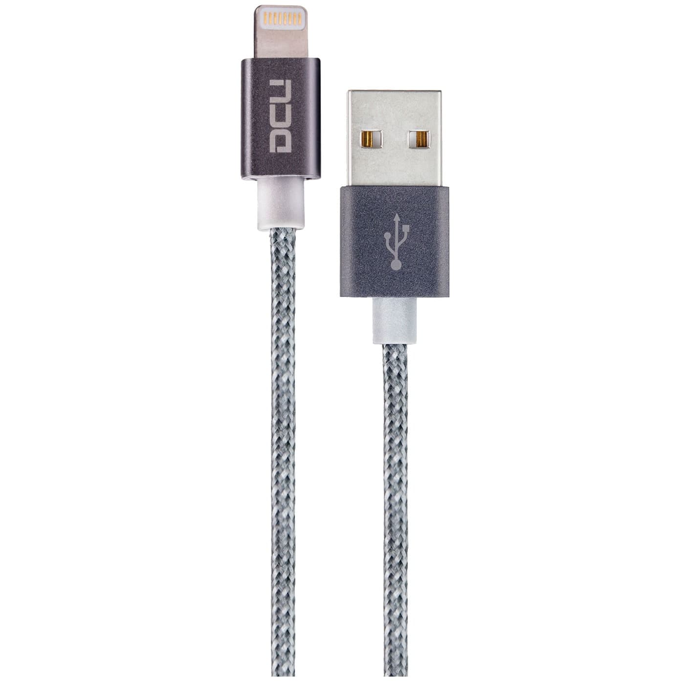 Cabo USB “A” Macho / Apple Lightning 1mt Aluminio – Prata