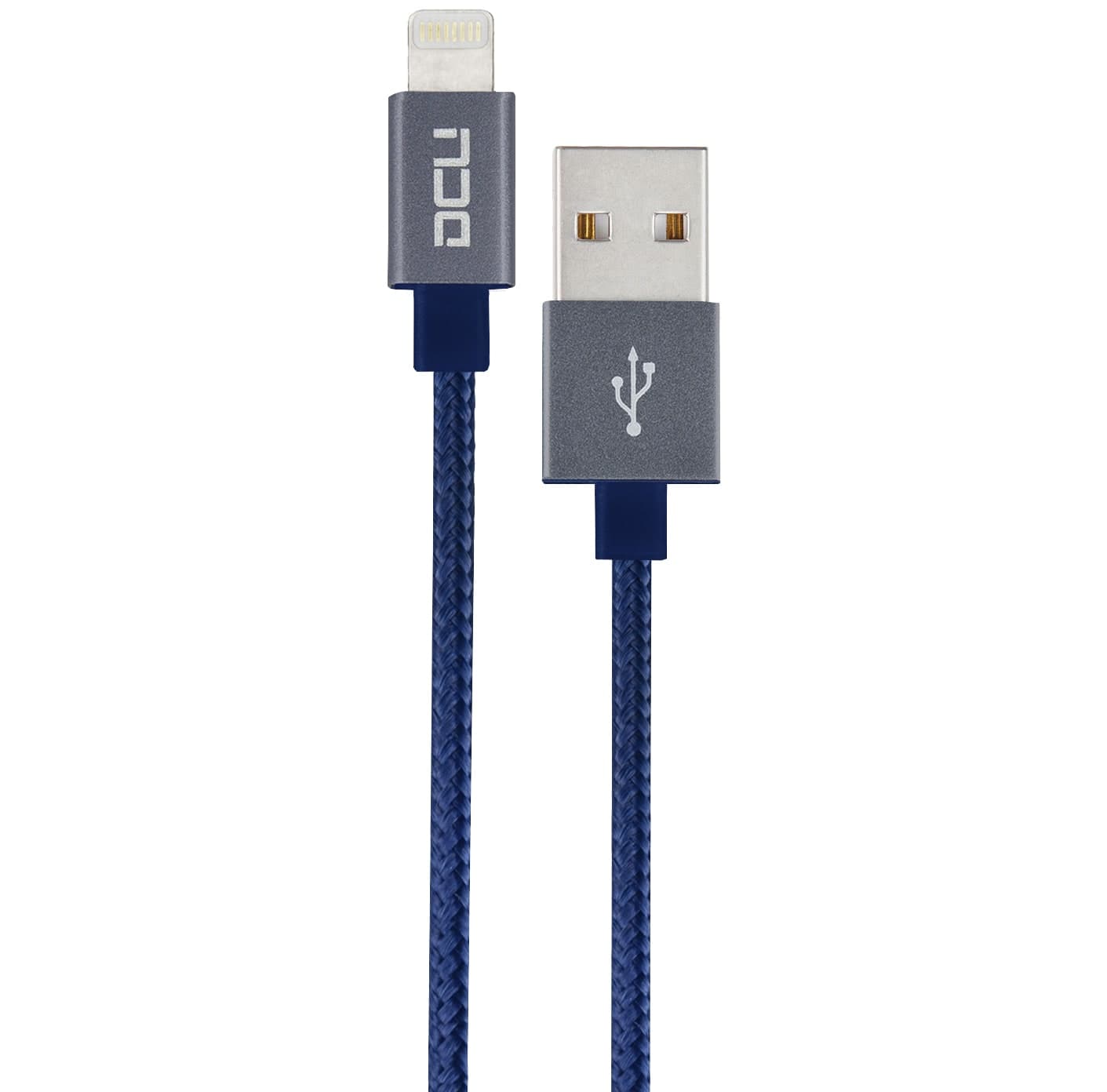 Cabo USB “A” Macho / Apple Lightning 1mt Aluminio – Azul