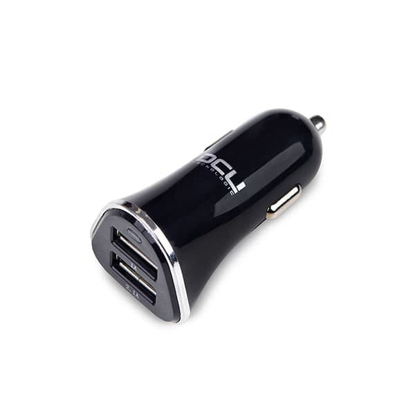 Alimentador Isqueiro DC5V 4,2A 2xUSB Aluminio – Preto