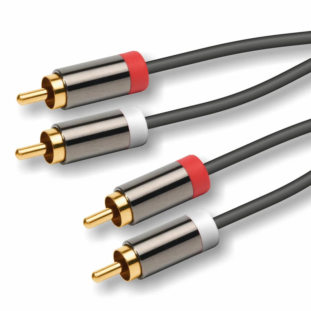 Cabo Profissional 2x RCA Macho para 2x RCA Macho – 0,7m