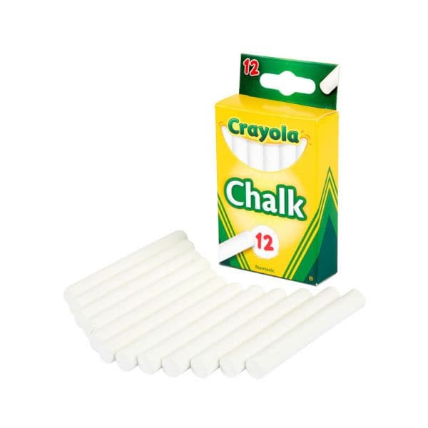 Crayola Chalk Giz Branco 12 Unidades
