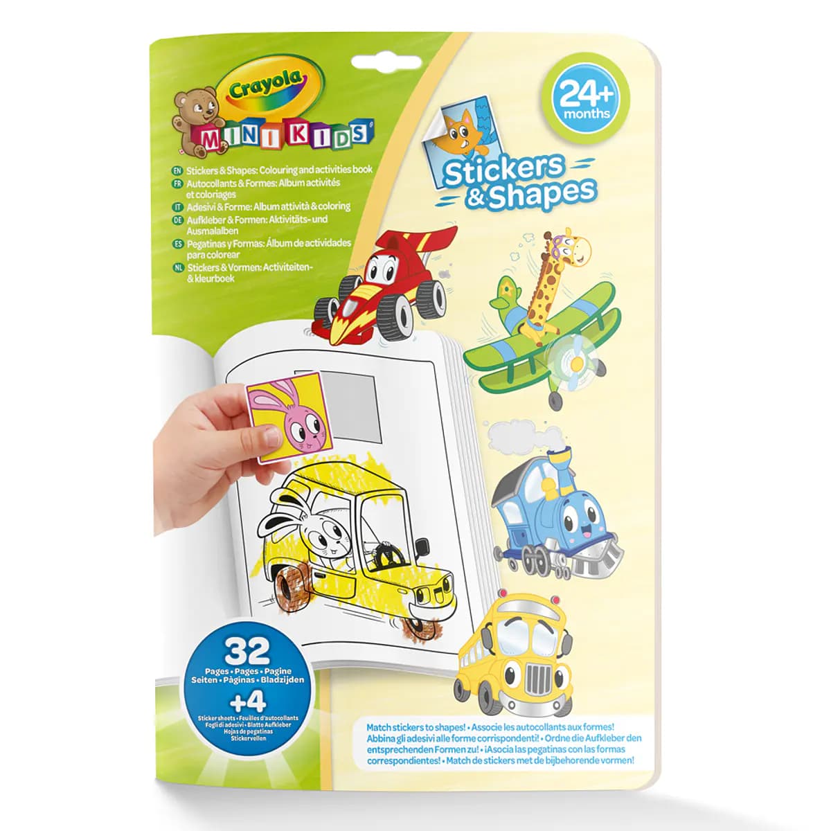 Crayola - Livro de Atividades com Autocolantes e Formas para Colorir