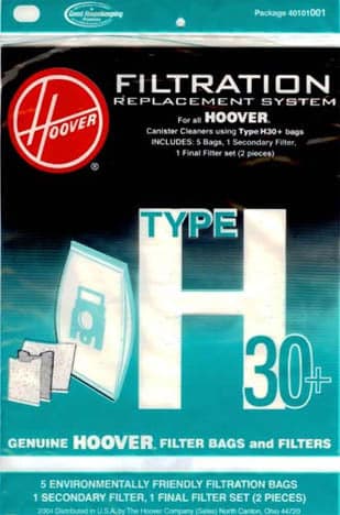 Hoover Embalagem Sacos H30+ Telios/Arianne