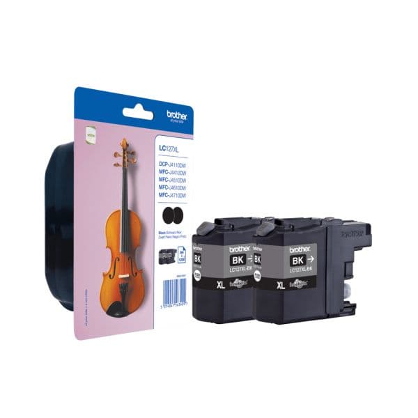 Tinteiro Brother Cartucho de Tinta LC-127XLBKBP2 Preto