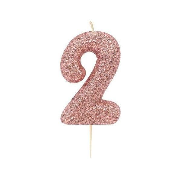 Anniversary House Vela Glitter nº2 Ose Gold