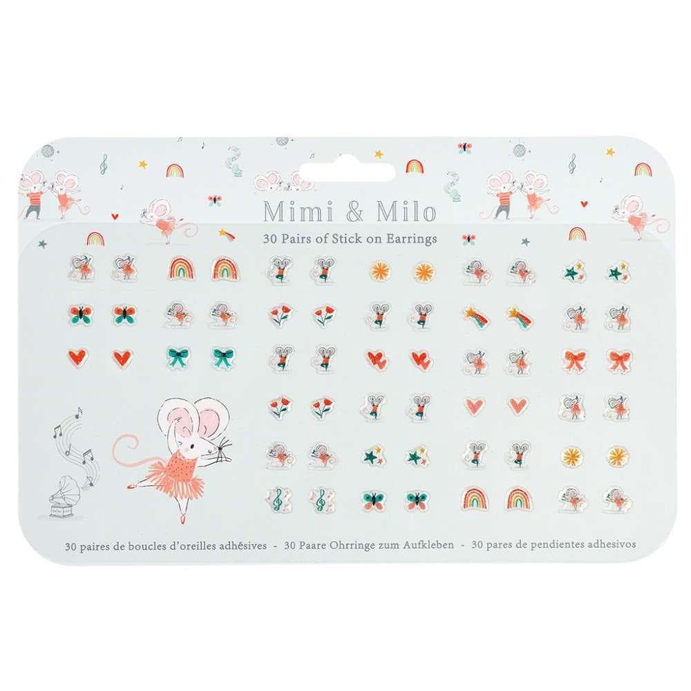 30 Pares de Brincos Autocolantes Rex London Mimi and Milo