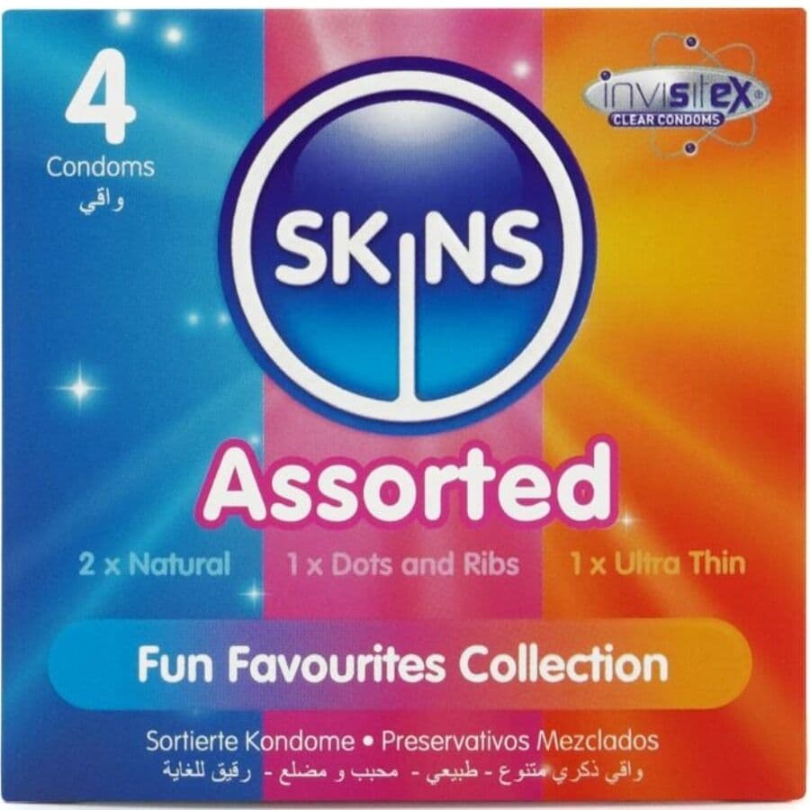 Skins Assorted Preservativos Mix Vanilla 4 Unidades