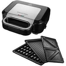 Russell Hobbs Sanduicheira Creations 3 in 1 (Tosta + Waffles + Grill) Sandwich Maker 750W Preta