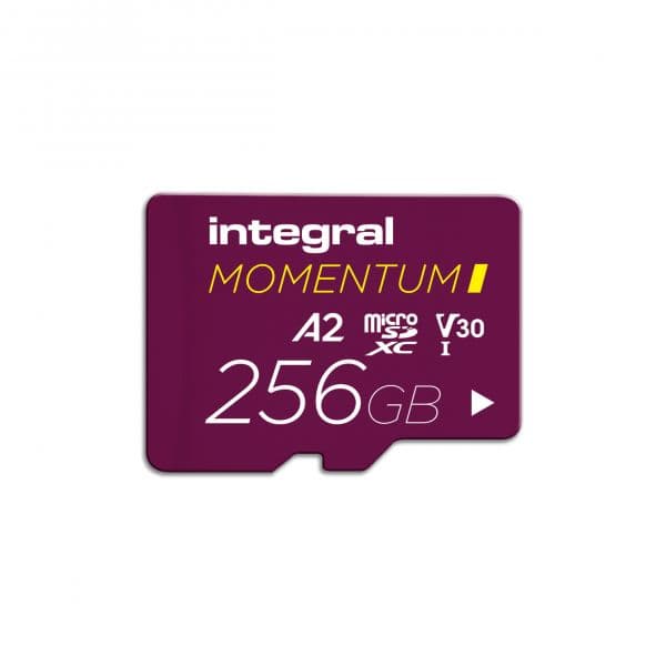 Integral 256GB MicroSDXC Momentum I V30 U3 A2 CL10 UHS-I 210/180 MB/s