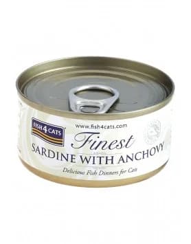 FISH4PETS F4C Finest Sardinha com Camarões 70g