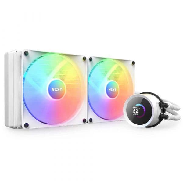 Nzxt Water Cooler CPU Kraken 280 RGB Branco - RL-KR280-W1