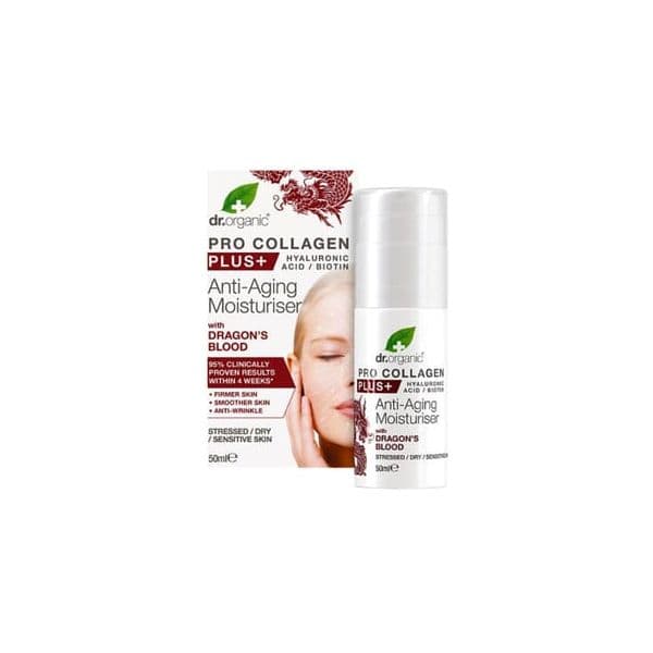 Dr Organic Creme Hidratante Anti-idade Pro Collagen Plus Sangue do Dragão 50ml