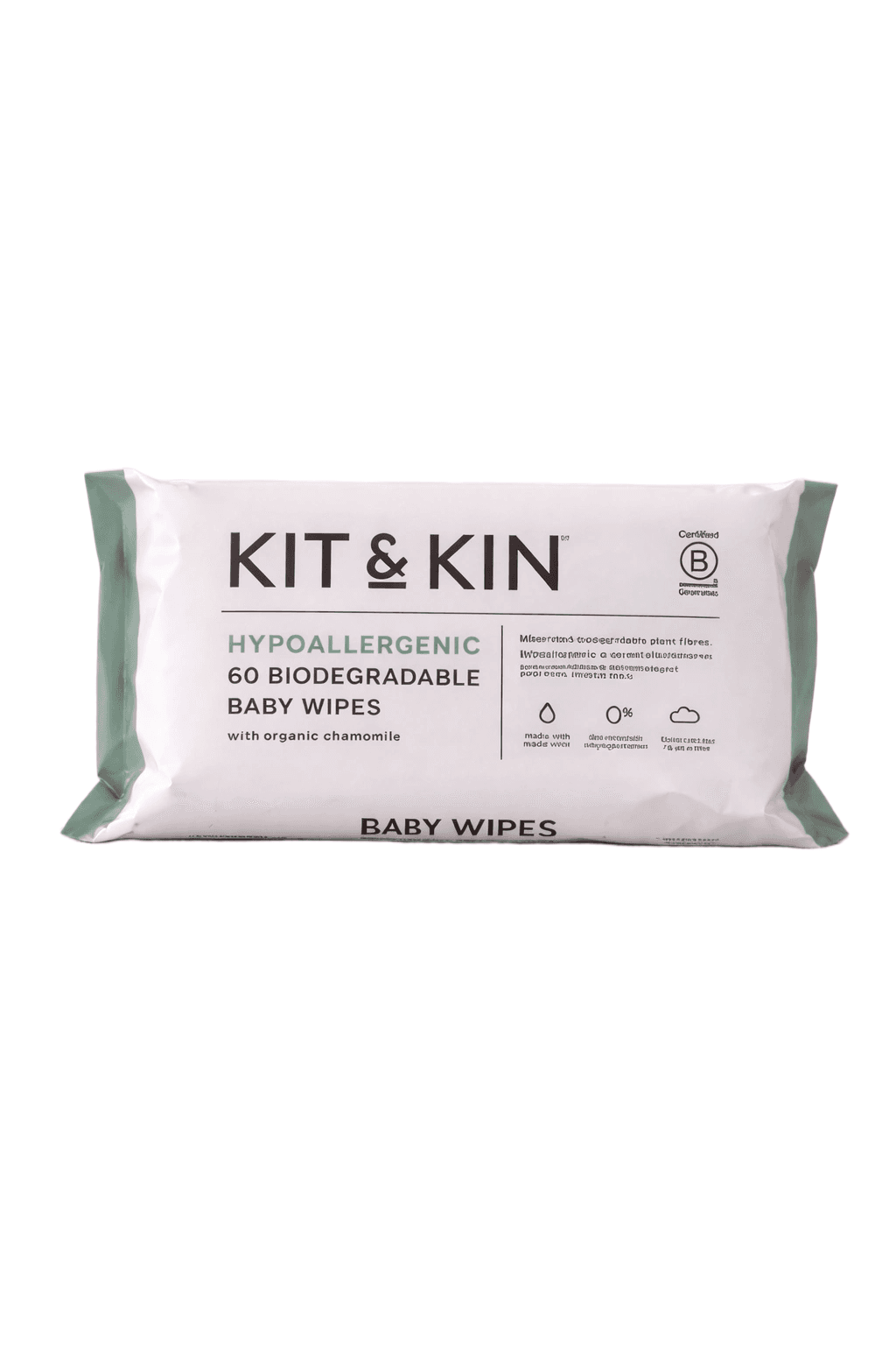 Kit & Kin Toalhitas Hipoalergénicas 60 Unidades