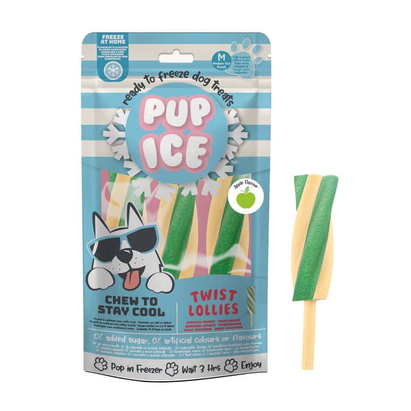 Pup Ice Snacks Helado Twist Manzana 3 unds