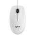 Logitech B100 Optical Mouse USB White