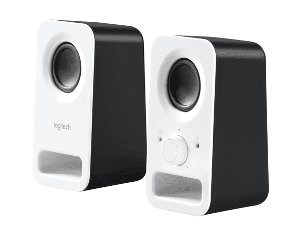 Colunas Logitech Z150 Compact Stereo 6W Peak / 3W RMS Brancas