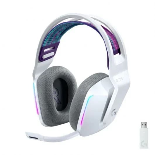 Logitech G733 Headset Gaming Wireless Lightspeed RGB Branco - 981-000883