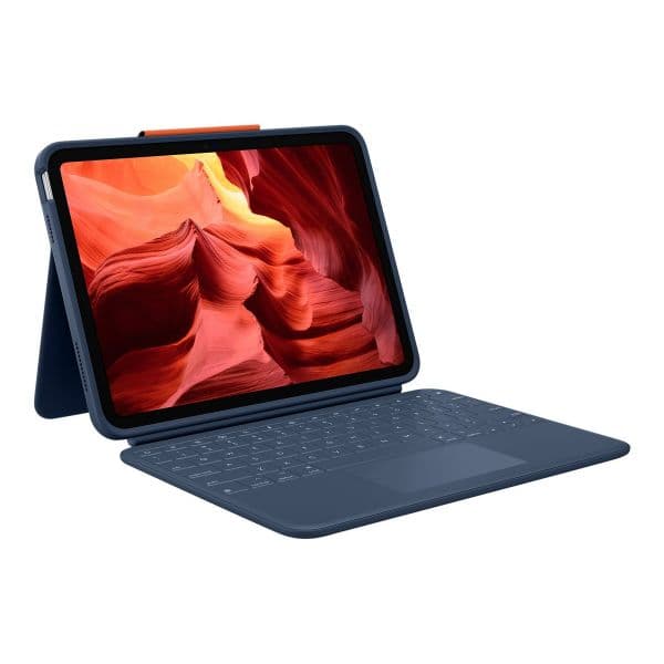 Logitech Capa Teclado Rugged Combo 4 Touch para iPad (10ª Geração & A16) Azul Clássico