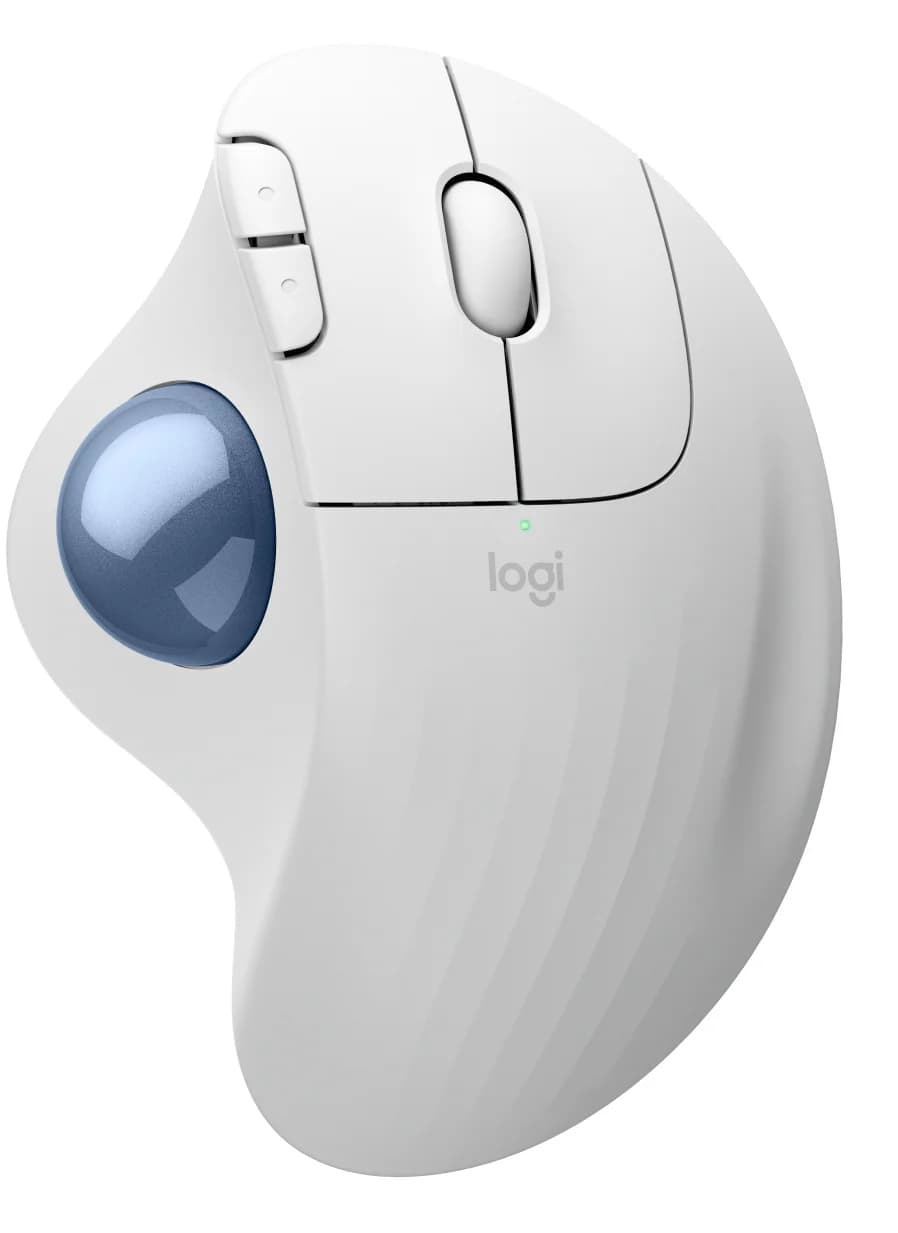 Logitech Rato Ergo M575S (Wireless - Trackball - Azul/Branco)