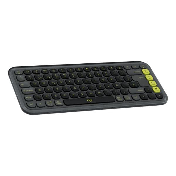 Teclado Logitech POP ICON KEYS-GRAPHITE-ESP-MEDITER-412 Sem Fios Graphite Green Espanhol