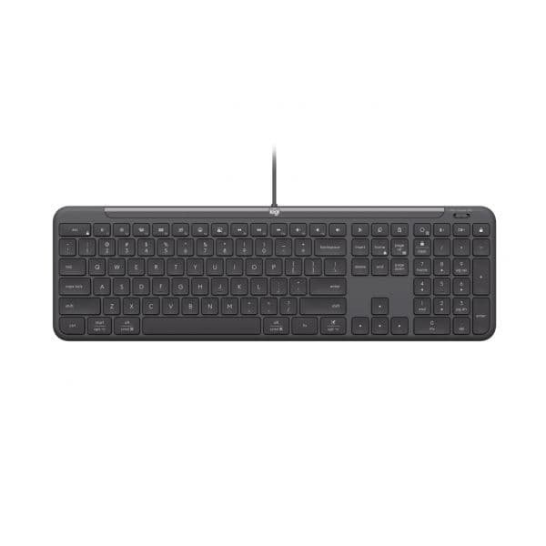 Teclado Logitech Signature Slim Wired K620 Alemão Grafite
