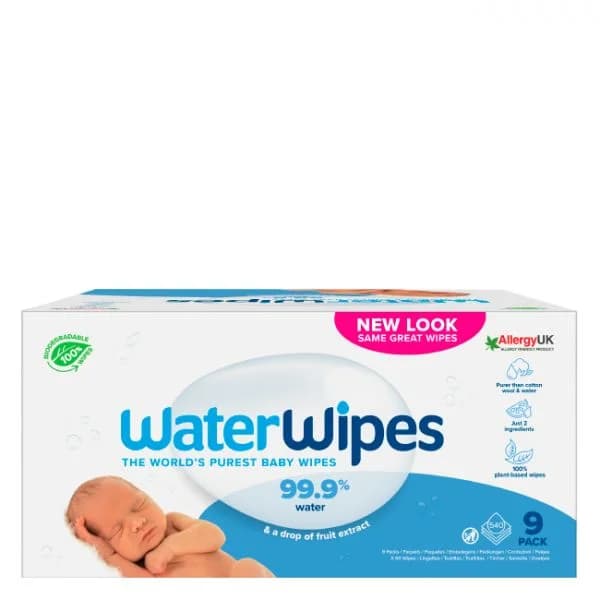 WaterWipes Toalhitas Biodegradáveis 9x60 Unidades