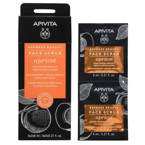 Apivita Express Beauty Apricot Facial Scrub 2x8ml