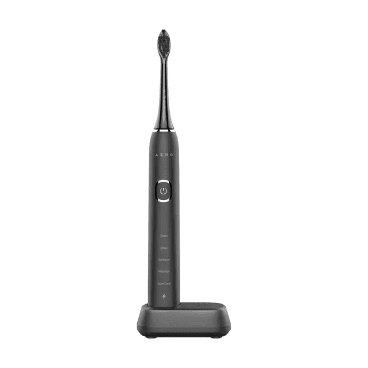 AENO Escova de Dentes Elétrica DB6 IPX7 750mAh Preta + 2 Cabeças + Estação de Carga