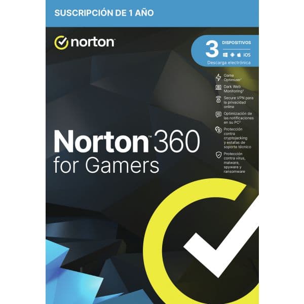 Norton 360 for Gamers 3 Dispositivos 1 Ano Espanhol