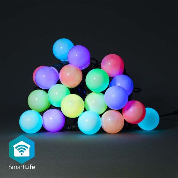 Nedis Luzes de Festa Wi-Fi RGB 20 led's 10 m Android(TM) / IOS - WIFILP03C20