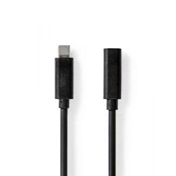 Nedis CCGL64010BK10 Cabo Usb 1m Usb 3.2 Gen 1 (3.1 Gen 1) Usb C Preto
