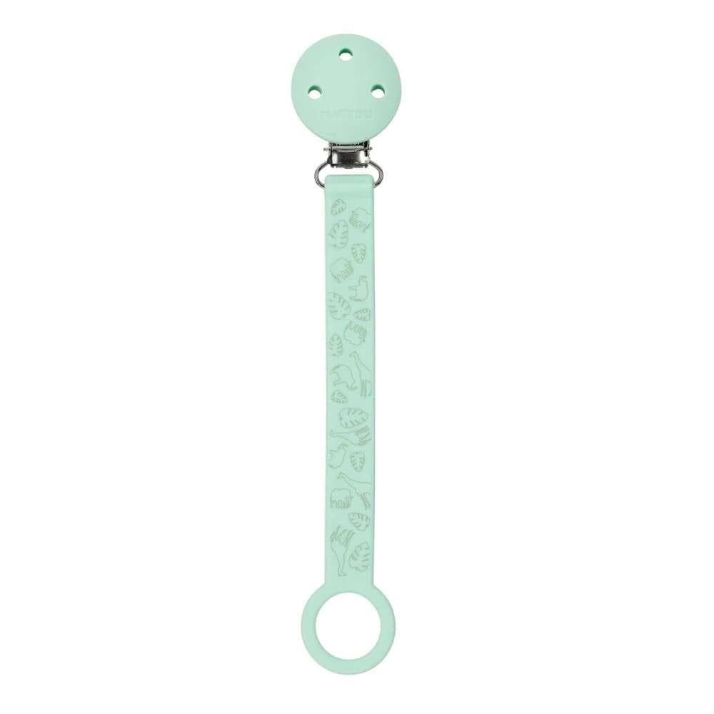 Corrente para Chupeta em Silicone Nattou Menta Safari