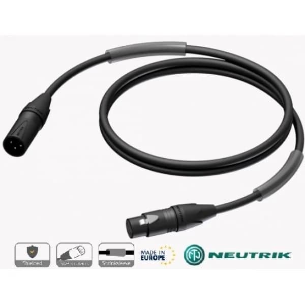 Procab PRA902/3 Cabo XLR Macho - XLR Fêmea 3 Metros