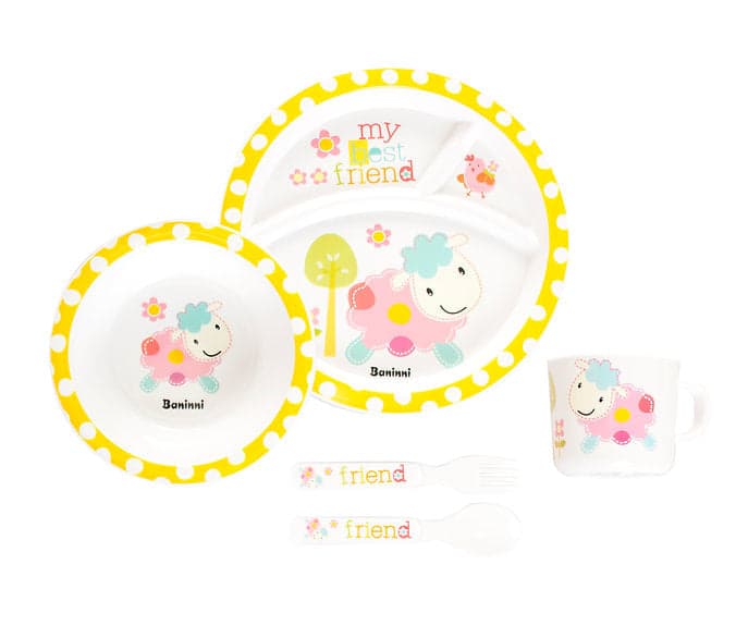 Conjunto de jantar 5 pcs PP Sheep Baninni