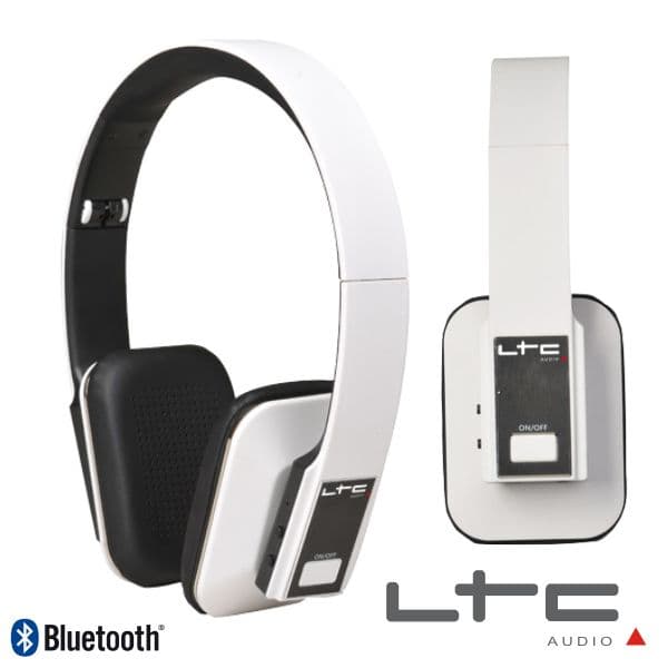Ltc Auscultadores Dj s/ Fios Articulados Bluetooth Brancos