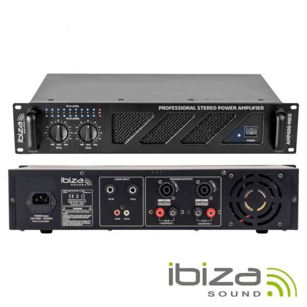 Madison Amplificador Áudio 19" 2x480W Preto Ibiza - AMP600-MKII