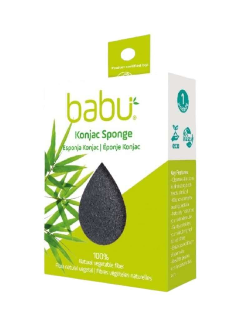 Esponja de Esfoliação Konjac Babu - Carvão Ativado