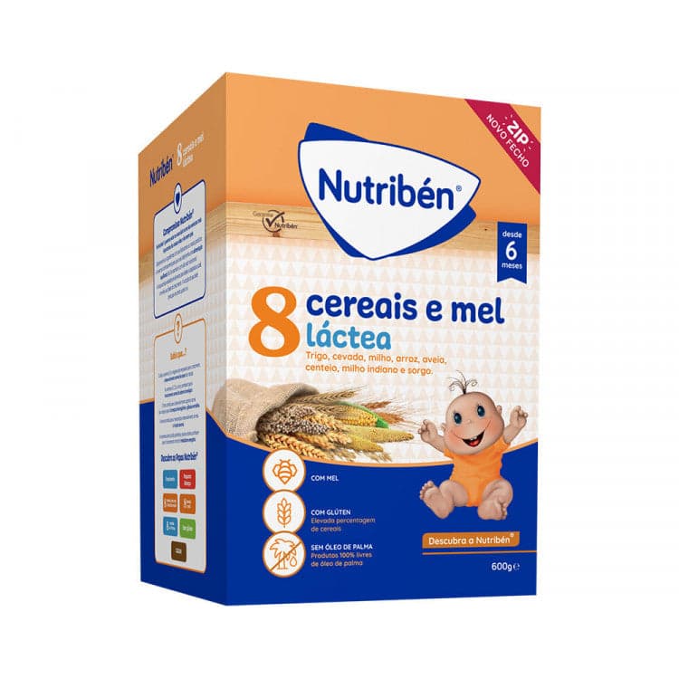 Nutribén Farinha Láctea 8 Cereais e Mel LA 2x300g
