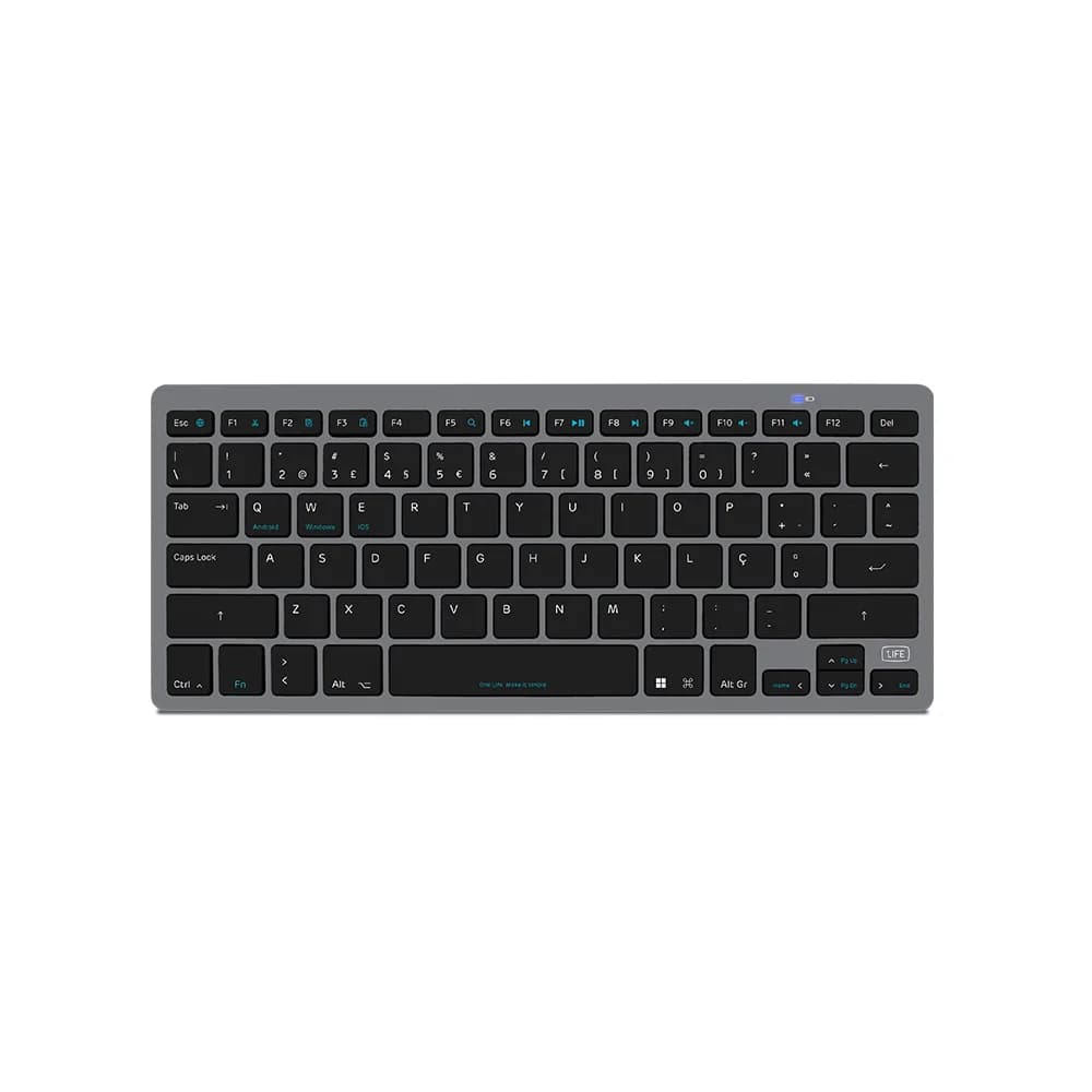 Teclado 1Life Keyboard Ultrafino Bluetooth PT Preto